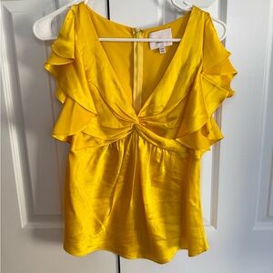NWOT Cinq a sept pem silk flutter shirt